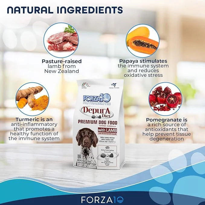Forza10 Active Depura Daily Life Protection Dry Dog Food, 25 Pounds, Limited Ingredient Gluten Free All Natural Ingredient...