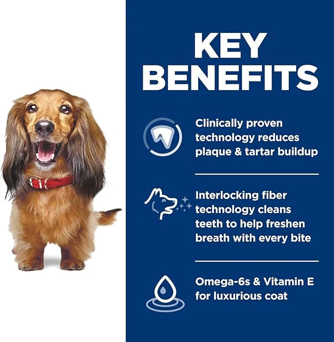 Hill's Science Diet Oral Care, Adult 1-6, Plaque & Tartar Buildup Support, Dry Dog Food, Chicken, Rice, & Barley, 28.5 lb ...