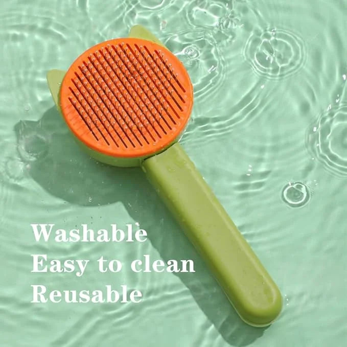 1 PCS Cat Brush Professional Cat Grooming Brush Cat Comb Dog Brush Dog Grooming Brush Pet Brush Tool with Cleaning Button ...