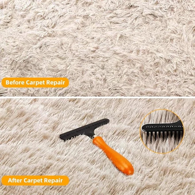 1 Pack Carpet Rake Portable, Pet Hair Remover, Portable Dog Cat Hair Remover Lint for Hairball, Single Row Pins Shedding a...