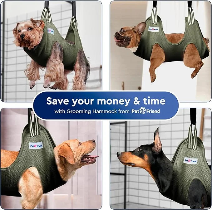 Dog Hammock for Grooming – Hanging Harness for Nail Trimming, Clipping, Pet Grooming Hammock Sling – Dog Holder, Hanger, R...