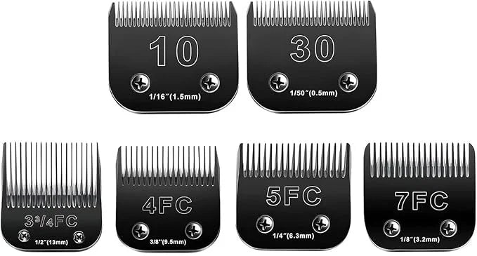 10 Blades Dog Grooming Blades Compatible with Andis/Oster A5/Wahl KM-10 Series Dog Clippers,Detachable Clipper Replacement...