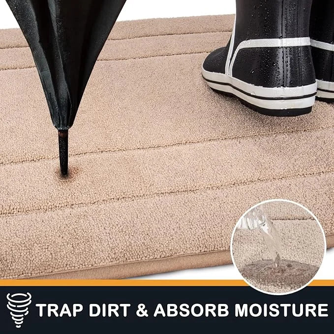 PURRUGS Dirt Trapper Door Mat 32" x 47.5", Non-Slip/Skid Machine Washable Entryway Rug, Dog Door Mat, Super Absorbent Welc...