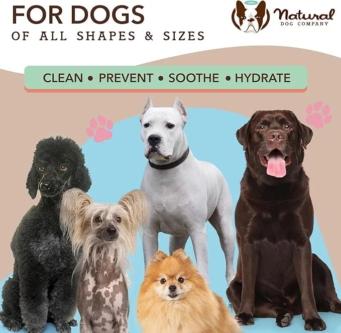 Natural Dog Company Healing Balm Wipes & Travel Sticks Bundle, Hypoallergenic, Cleaning & Deoderizing Wipes for Dogs, Plan...