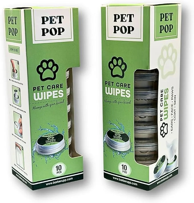 Pet Wipes for Dogs - Travel-Friendly Dog Paw Wipes - Dog Wipes Cleaning Deodorizing - Puppy Wipe Set - Scented Doggie Groo...