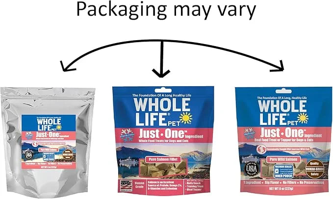 Whole Life Pet Just One Salmon Dog and Cat Value Packs - Human Grade, Freeze Dried, One Ingredient - Protein Rich, Grain F...