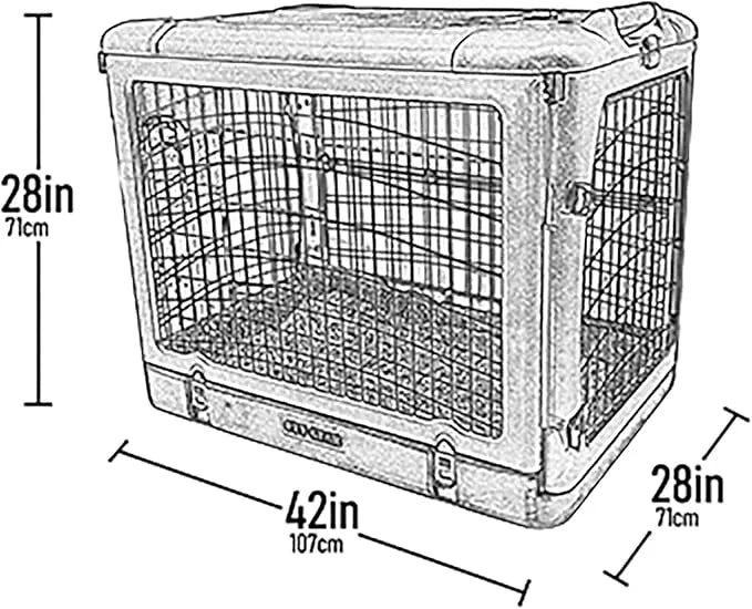 Pet Gear “The Other Door” 4 Door Steel Crate for Dogs/Cats with Garage-Style Door, Includes Plush Bed + Travel Bag, No Too...