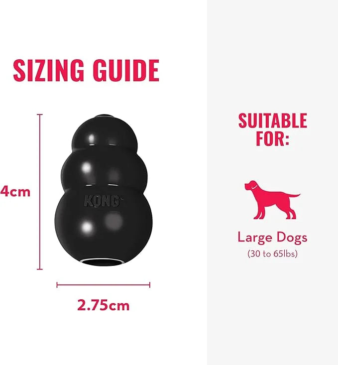 KONG Extreme Dog Toy - Fetch & Chew Toy - Treat-Filling Capabilities & Erratic Bounce for Extended Play Time Most Durable ...