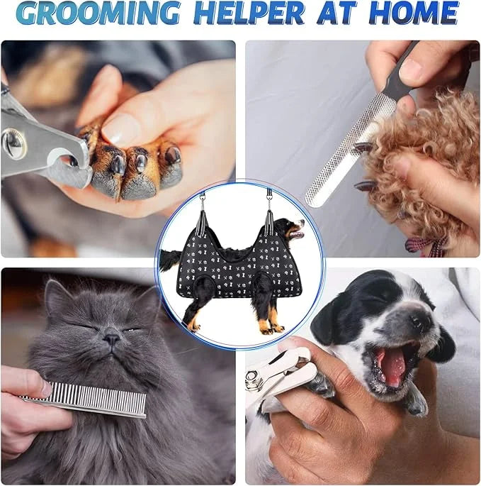 Pet Dog Grooming Hammock Harness for Nail Trimming (XXL 120lb), Dog Sling for Cutting Nail, Dog Hanging Holder Hanger for ...