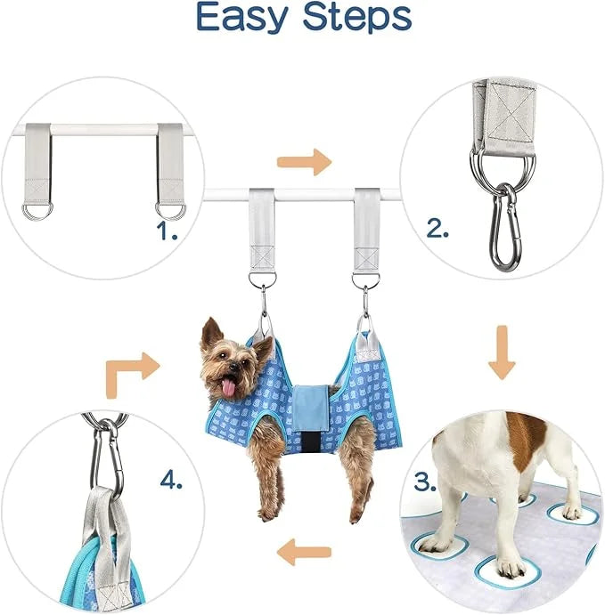 Dog Grooming Hammock Harness, Pet Grooming Hammock for Cats & Dogs, Dog Sling for Nail Clipping/Trimming - Product Image