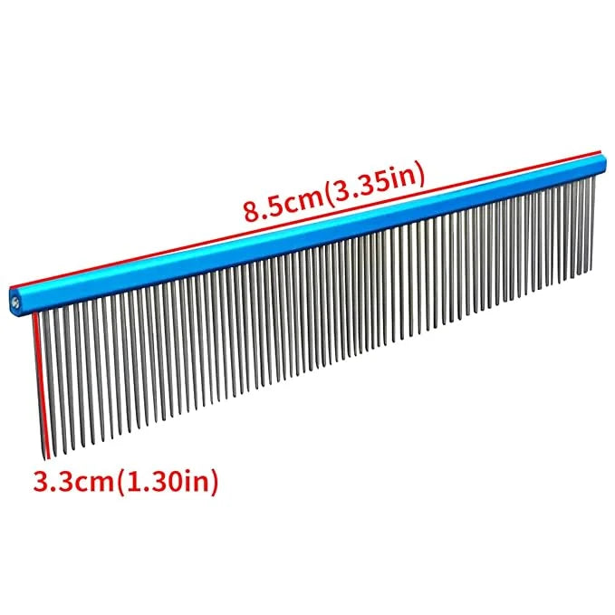 2 Pack Dog Combs with Stainless Steel Teeth Applicable to Cat Dog Comb Removing Tangles Easily Remove Dirt Grooming Anti-S...