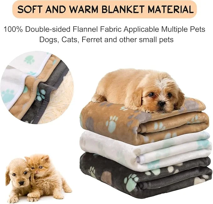 1 Pack 3 Blankets for Dogs Super Soft Fluffy Premium Fleece Pet Blanket Dogs Blankets for Dogs Flannel Throw for Dog Puppy...