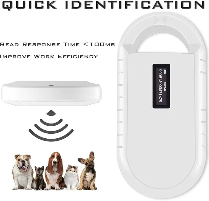 Smoostart Microchip Scanner, 1000 Records Increased Huge Data Storage Upload to PC, Scanning Distance and Speed Increase, ...