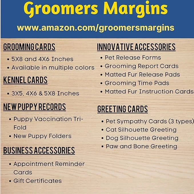 Matted Fur Release Forms for Dog Grooming Salons (Pad of 100, 5.5 X 8.5 Inches) - Addressing Mats - Product Image