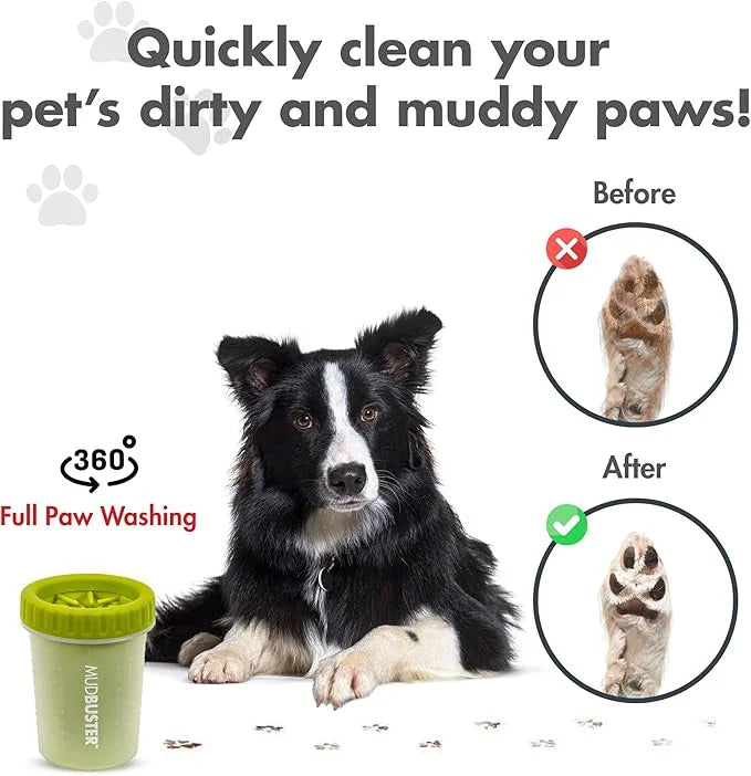 Dexas Green Small Dog Paw Cleaner for Dogs - Premium Quality Pet Supplies and Dog Accessories - Cleans Mud and Dirt - Easy...