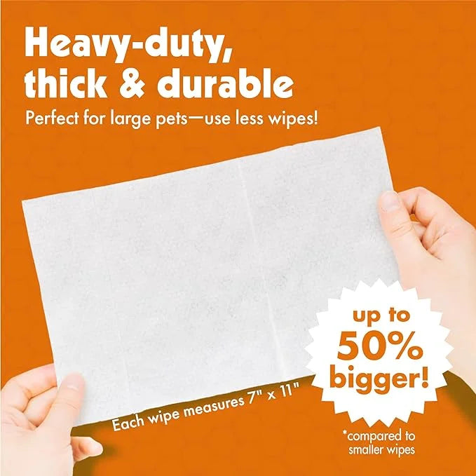 Petkin Big N' Thick Paw Wipes for Dogs, 100 Large Wipes (4 Pack) - Clean Dirty Paws After Walks, with Paw Balm Protectant ...