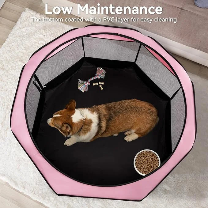 A4Pet Dog Playpen, Pet Playpen Indoor/Outdoor - Portable, Foldable Design - Ideal for Dogs, Kittens, and Small Animals - R...