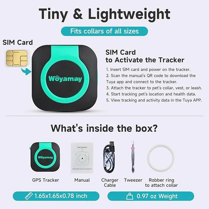 GPS Tracker & Health Monitoring for Dogs -Pet GPS Location Tracker, Wellness & Escape Alerts, Waterproof, Works with Any C...