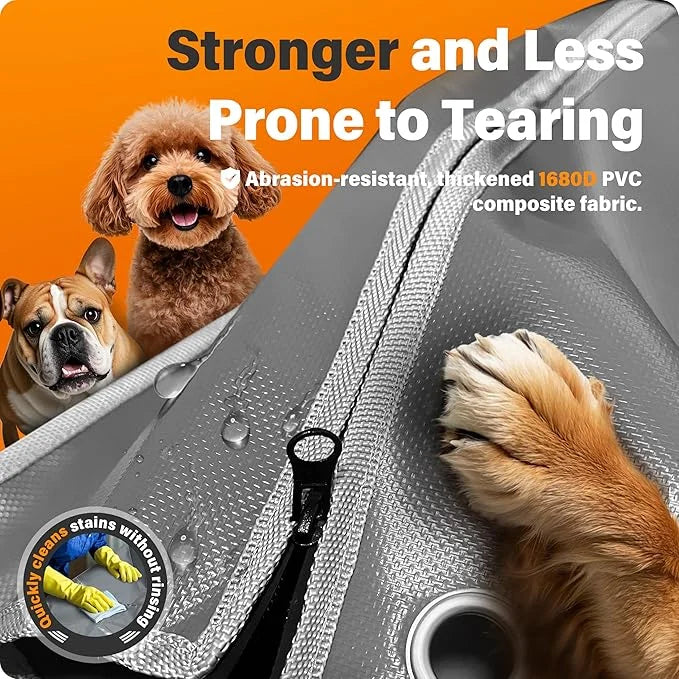 24In Tear-Resistant & Breathable Dog Crate Cover, 1680D Heavy-Duty Windproof Fabric. Efficient Moisture Removal and Ventil...