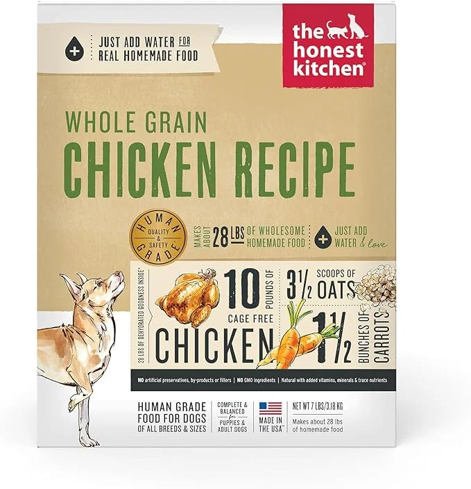 The Honest Kitchen Dehydrated Whole Grain Chicken Dog Food, 7 lb Box - Product Image