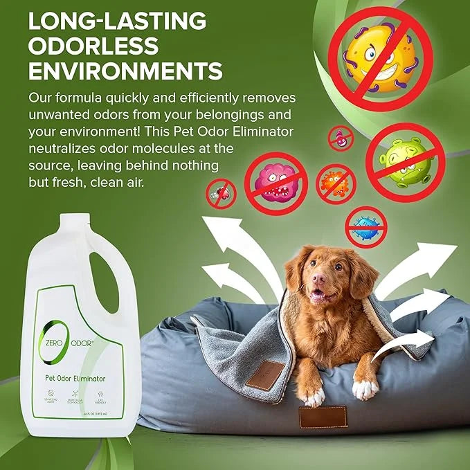 Zero Odor - Pet Odor Eliminator for strong odor, Eliminate Air & Surface Odors – Patented Molecular Technology Best For Ca...