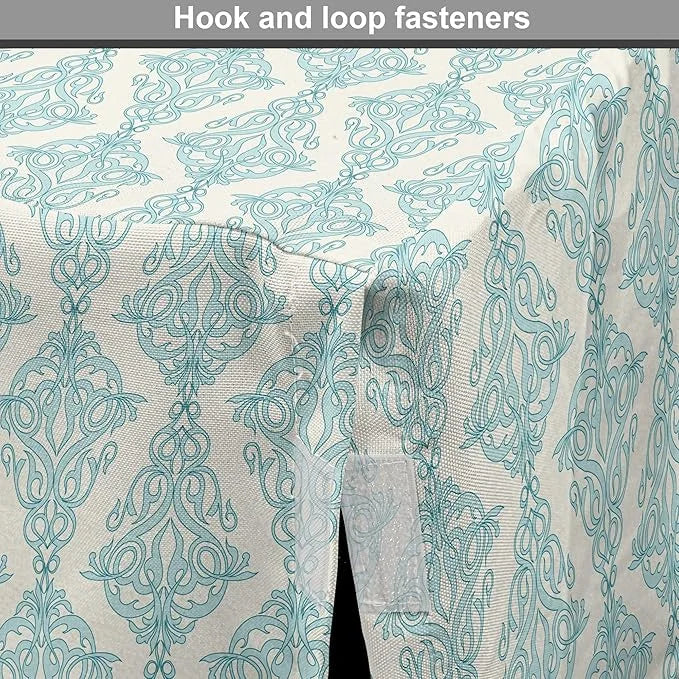 Lunarable Damask Blue Dog Crate Cover, Vintage Antique Pattern with Classic Victorian Motif, Easy to Use Pet Kennel Cover ...
