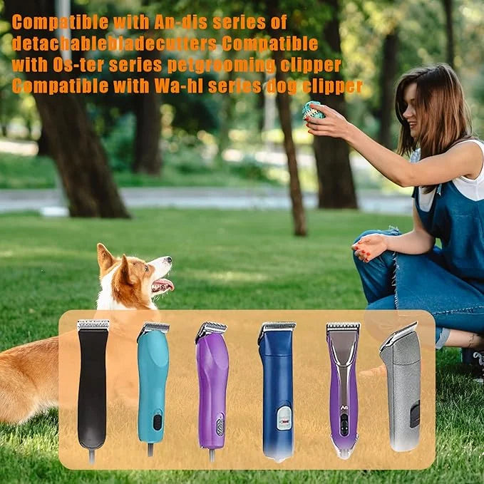 10 Blades Compatible With Andis/Oster A5/Wahl KM-10 Series Dog Clippers - Detachable Replacement Grooming Blades (Gold 10#...