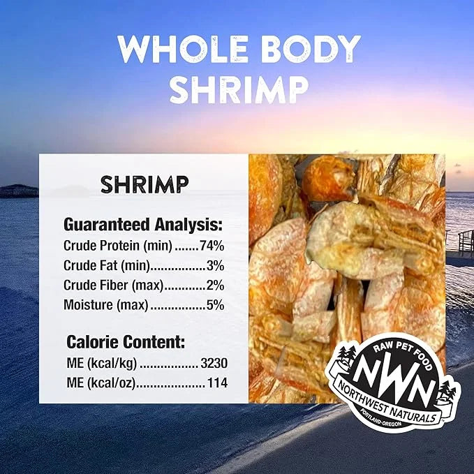 Northwest Naturals Raw Rewards Freeze-Dried Shrimp Treats for Dogs and Cats - Bite-Sized Pieces - Healthy, 1 Ingredient, H...