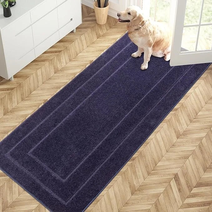 PURRUGS Dirt Trapper Door Mat 32" x 70", Non-Slip/Skid Machine Washable Entryway Rug, Dog Door Mat, Super Absorbent Welcom...