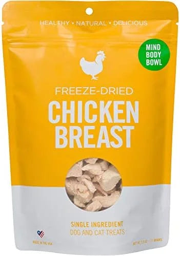 Healthy Spot / Mind Body Bowl - 2.5 oz Chicken Breast Freeze-Dried Treats - Healthy Snacks for Dogs and Cats, 1 Pack - Pro...