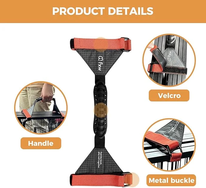 FXW Easy-Carry Straps, Fit 8-Panel of All Heights Dog Playpen, Designed for RV Trips, Orange│Patent Pending - Product Image