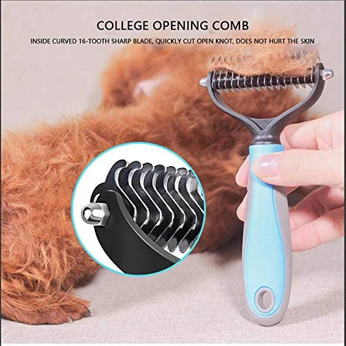 pets grooming tools (PPGT-002 pink) Premium Pet Dematting Comb – Exceptional Grooming Accessory for Pets - Product Image