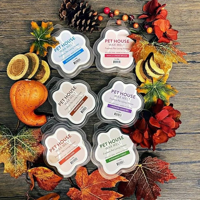One Fur All 100% Natural Soy Wax Melts in 20+ Fragrances, Pack of 2 by Pet House - Long Lasting Pet Odor Eliminating Wax M...