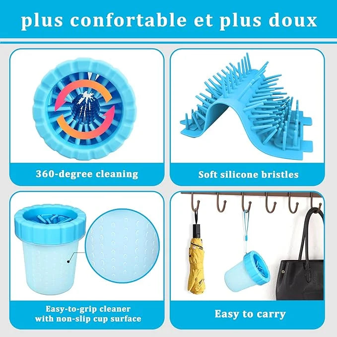 Qianruida Dog Paw Cleaner Cup, Soft Silicone, Portable, Easy to Clean, Removes Mud and Dirt, Grooming Accessory for Home, ...