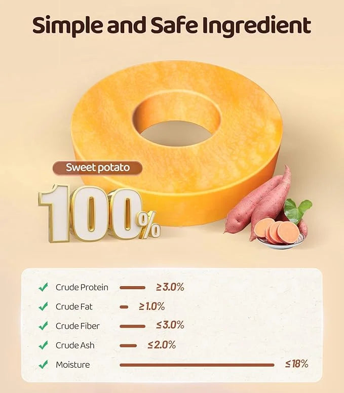 16OZ Sweet Potato Dog Training Treats,Potato Cube Dog Training Treats Reward Snacks for Small Medium Large Dogs, High Prot...
