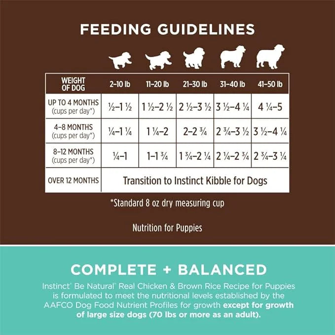 Instinct Be Natural Puppy Real Chicken & Brown Rice Recipe Natural Dry Dog Food, 24 lb. Bag - Product Image