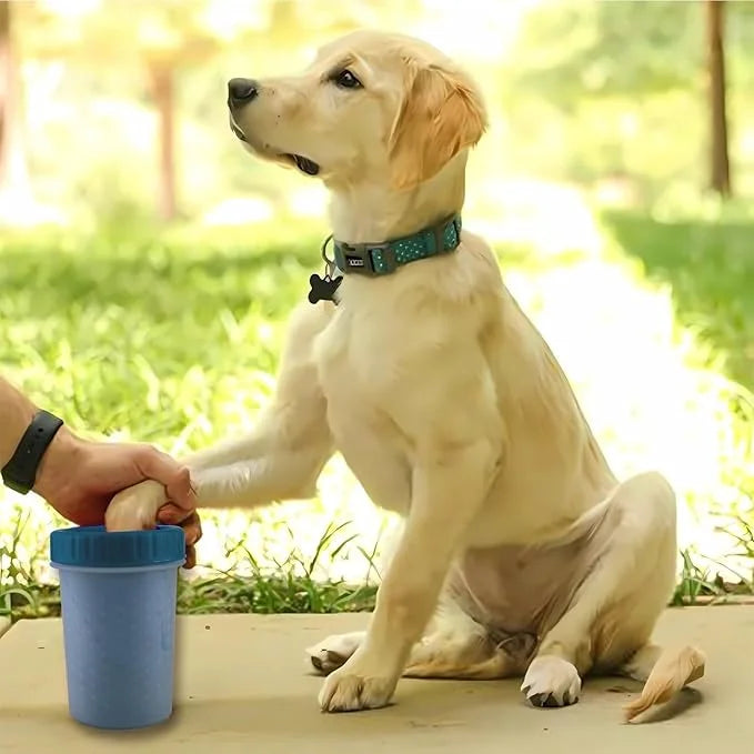 Portable Dog Paw Cleaner, Washer, Buddy Muddy Pet Foot Cleaner for Medium Breed Dogs and Cats, Blue - Product Image