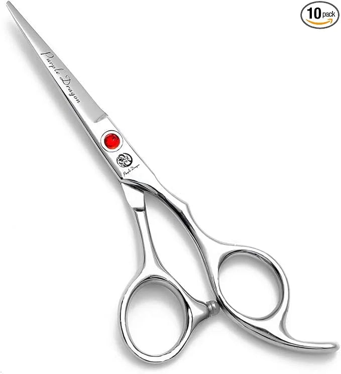 Purple Dragon 4“/5"/5.5"/6"/6.5"/7"/7.5"/8"/9"/10" Sharp Edge Salon Hair Cutting Shears - Pet/Dog Grooming Scissors with B...