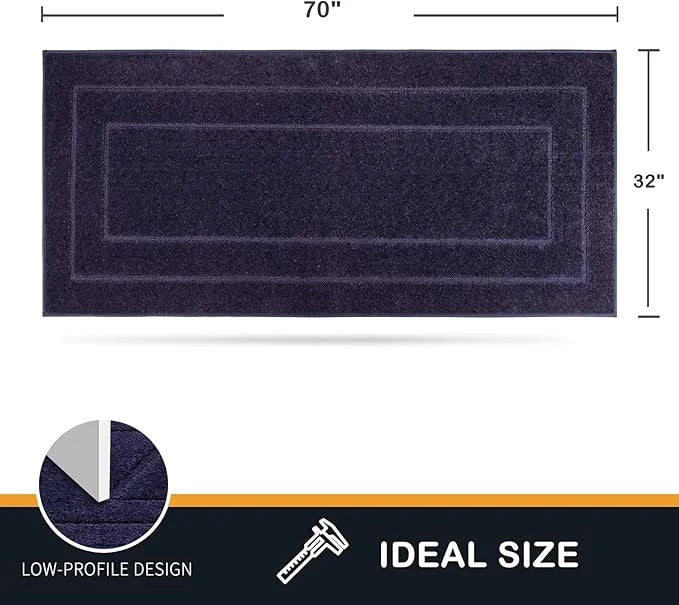 PURRUGS Dirt Trapper Door Mat 32" x 70", Non-Slip/Skid Machine Washable Entryway Rug, Dog Door Mat, Super Absorbent Welcom...