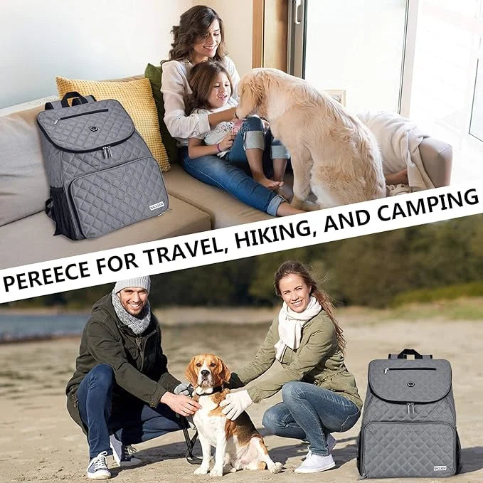 BAGLHER Dog Travel Bag,Airline Approved Pet Supplies Backpack, Dog Travel Backpack with 2 Silicone Collapsible Bowls and 2...