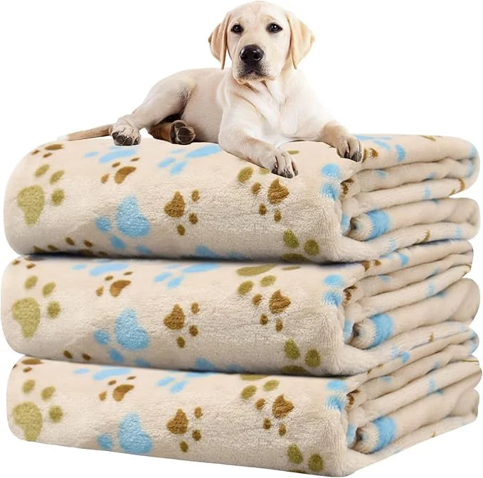 1 Pack 3 Blankets for Dogs Blankets for Large Dogs Large Dog Blanket Super Soft Fluffy Premium Fleece Pet Blanket Flannel ...