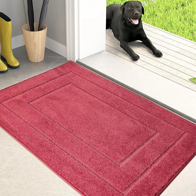 PURRUGS Dirt Trapper Door Mat 20" x 31.5", Non-Slip/Skid Machine Washable Entryway Rug, Dog Door Mat, Super Absorbent Welc...