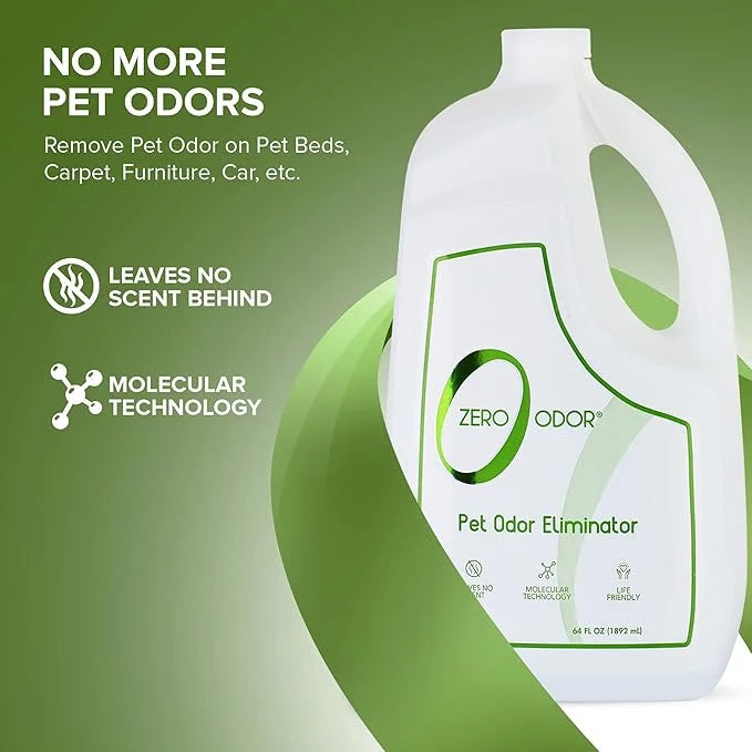Zero Odor - Pet Odor Eliminator for strong odor, Eliminate Air & Surface Odors – Patented Molecular Technology Best For Ca...