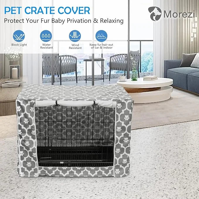 Dog Crate Cover Kennel Dogs Covers fits Small Medium Large crates cage Heavy Nylon Waterproof soundproof Indoor Outdoor - ...