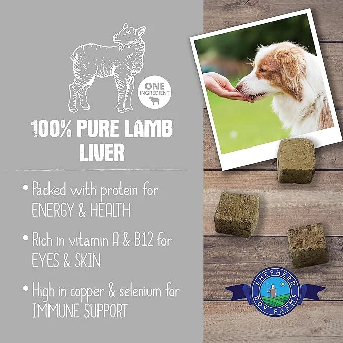 Freeze Dried Dog and Cat Treats, Lamb Liver, All Natural Single Ingredient Freeze-Dried Dog Treat & Dog Snacks, Made in US...