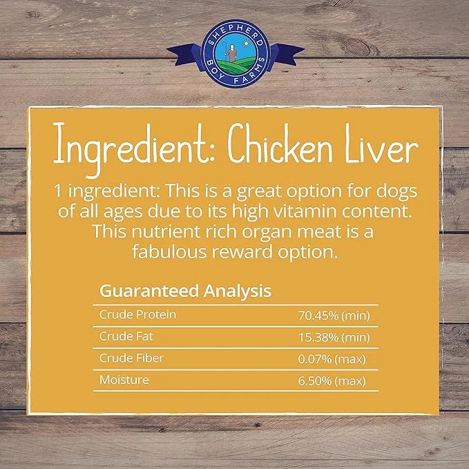 Freeze Dried Dog and Cat Treats, Chicken Liver, All Natural Single Ingredient Freeze-Dried Dog Treat & Dog Snacks, Made in...