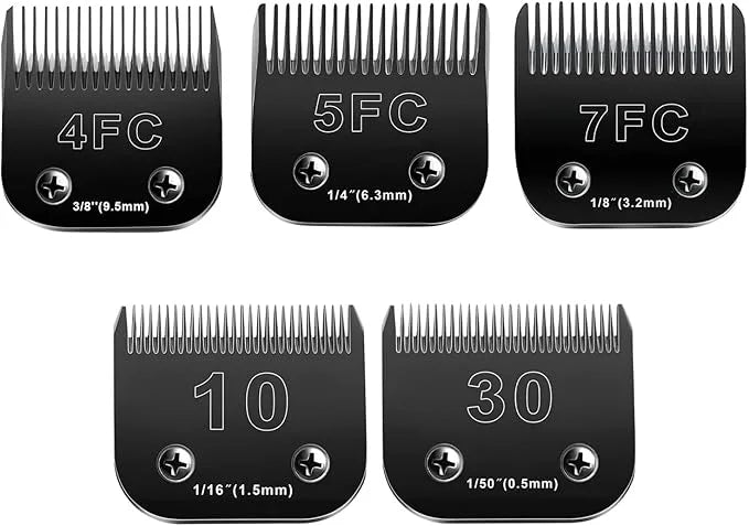 10 Blades Dog Grooming Blades Compatible with Andis/Oster A5/Wahl KM-10 Series Dog Clippers,Detachable Clipper Replacement...