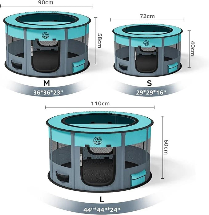 Dog Playpen Puppy Play Pen Indoors Pet Crate Small Dog Cage Portable Foldable Cat Kennel for Kitten Hamster Rabbit Bunny G...