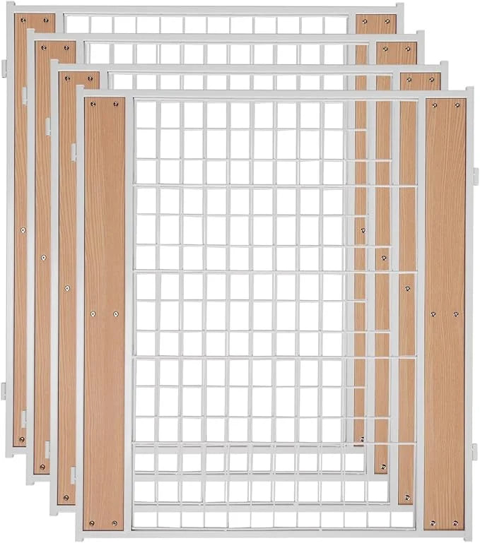 Heavy Duty Dog Playpen 32 Inch Height - Indoor Outdoor Pet Fence Enclosure for Medium and Small Dogs - Foldable Puppy Exer...