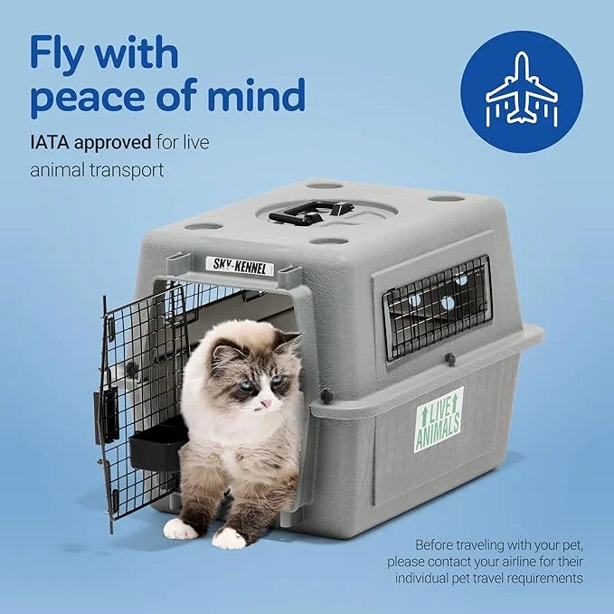 Petmate Sky Kennel - For Air and Travel, Airline Approved Dog Crate for Pets up to 15 lbs, Heavy Duty Dog Kennel, Made in ...